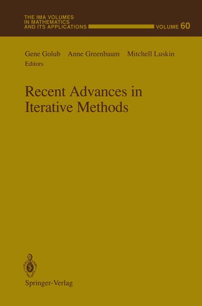 Produktbild: Recent Advances in Iterative Methods