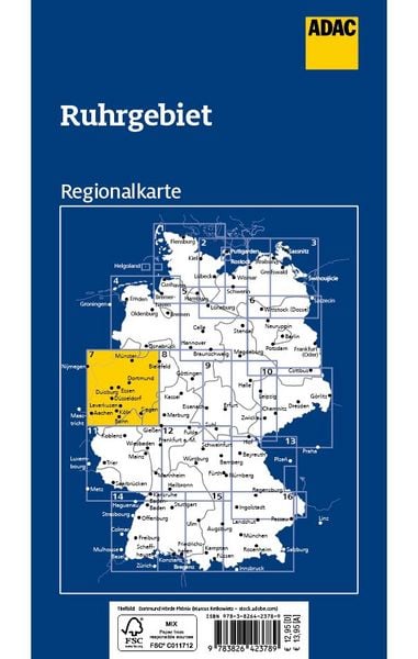 Produktbild: ADAC Regionalkarte 07 Ruhrgebiet 1:150.000