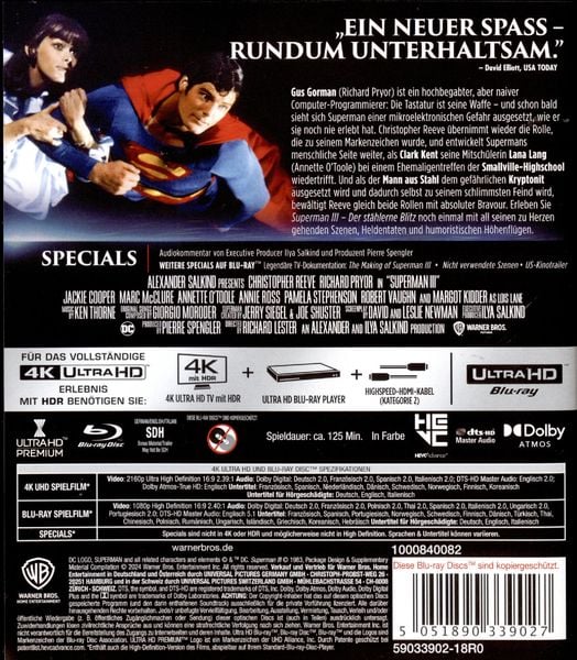 Produktbild: Superman 3: Der st&auml;hlerne Blitz (4K Ultra HD) (+ Blu-ray)