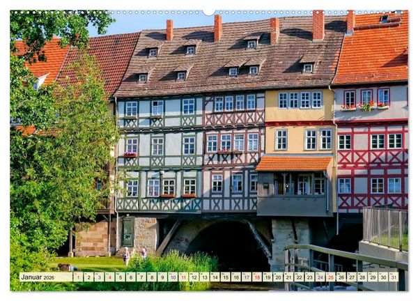 Produktbild: Erfurt - meine Stadt mit viel Herz (Wandkalender 2026 DIN A2 quer), CALVENDO Monatskalender