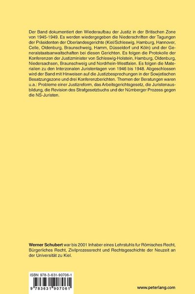 Produktbild: Quellen zur Justizgeschichte in der Nachkriegszeit (1945-1949)
