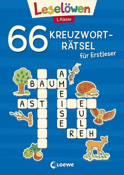 '66 Kreuzworträtsel für Erstleser - 1. Klasse (Blau)' von '' - Buch