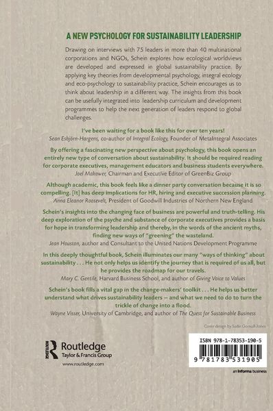 Produktbild: A New Psychology for Sustainability Leadership