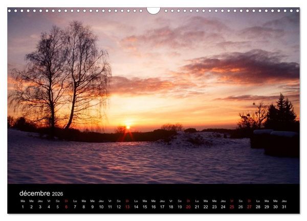 Produktbild: Couchers de soleil (Calendrier mural 2026 DIN A3 vertical), CALVENDO calendrier mensuel