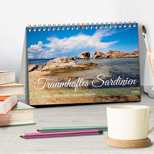 Produktbild: Traumhaftes Sardinien (Tischkalender 2026 DIN A5 quer), CALVENDO Monatskalender