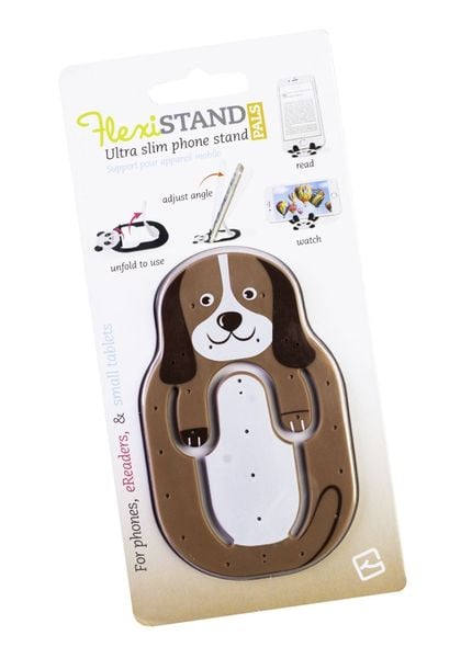 Flexistand Animal Hund - superflacher Aufsteller für Smartphones und Mini-Tablets, Handyhalter