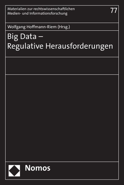Produktbild: Big Data - Regulative Herausforderungen