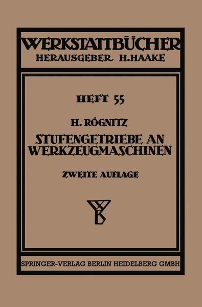 Produktbild: Stufengetriebe an Werkzeugmaschinen mit kreisender Hauptbewegung