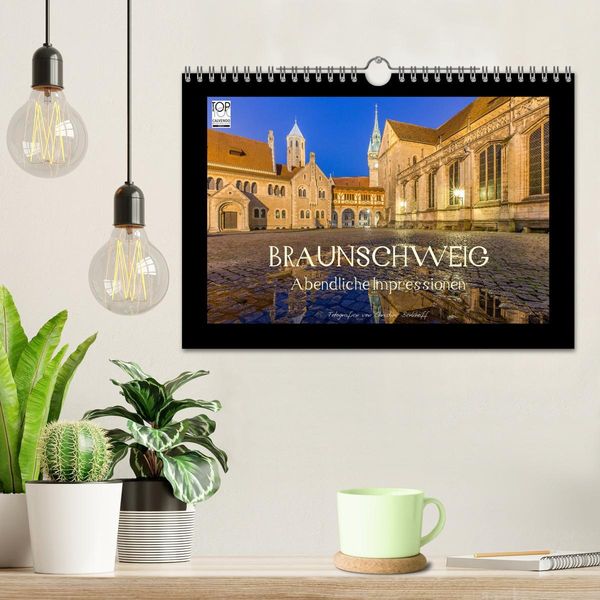 Produktbild: BRAUNSCHWEIG - Abendliche Impressionen (Wandkalender 2026 DIN A4 quer), CALVENDO Monatskalender