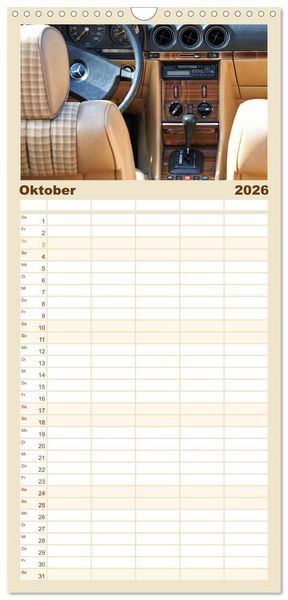 Produktbild: Familienplaner 2026 - Klassische Armaturenbretter mit 5 Spalten (Wandkalender, 21 x 45 cm) CALVENDO