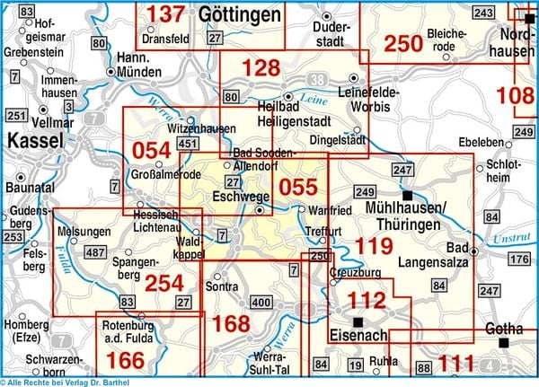 Produktbild: Unteres Werratal. Eschwege, Wanfried, Hoher Mei&szlig;ner und Umgebung. 1:35 000