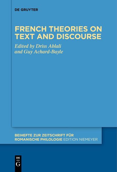 Produktbild: French theories on text and discourse