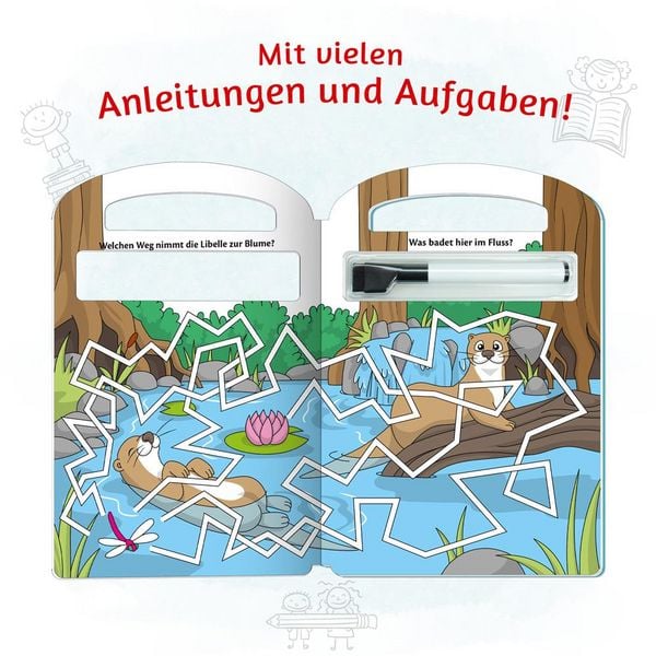 Produktbild: Tr&ouml;tsch Labyrinthe Schreib und Wisch Weg mit Stift