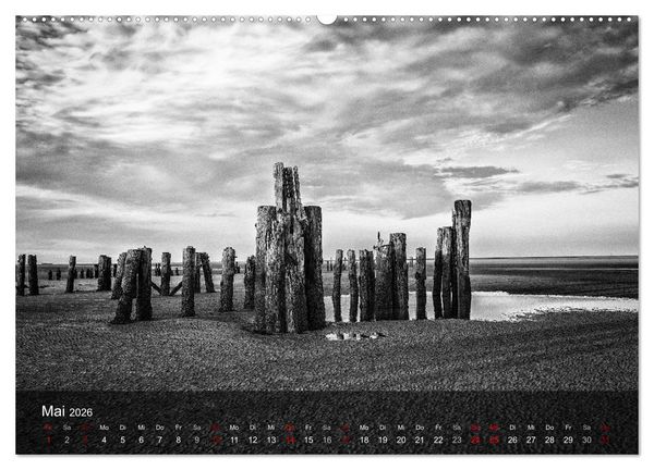 Produktbild: Wangerooge Noir (Wandkalender 2026 DIN A2 quer), CALVENDO Monatskalender
