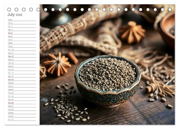 Produktbild: Superfood Dreams - AI art for gourmets (Desk Calendar 2026 DIN A5 landscape), CALVENDO 12 Month DeskCalendar
