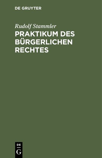 Produktbild: Praktikum des b&uuml;rgerlichen Rechtes