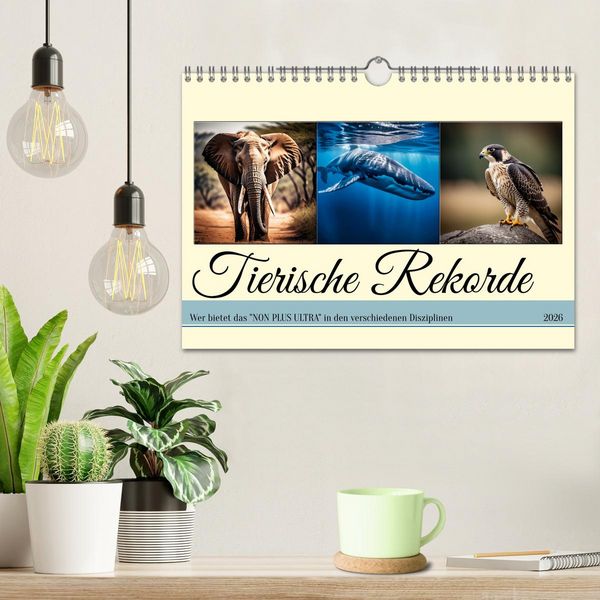 Produktbild: Tierische Rekorde (Wandkalender 2026 DIN A4 quer), CALVENDO Monatskalender