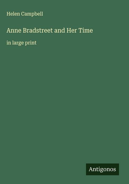 Produktbild: Anne Bradstreet and Her Time