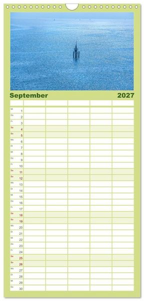 Produktbild: Familienplaner 2027 - Friedrichshafen am Bodensee mit 5 Spalten (Wandkalender, 21 x 45 cm) CALVENDO