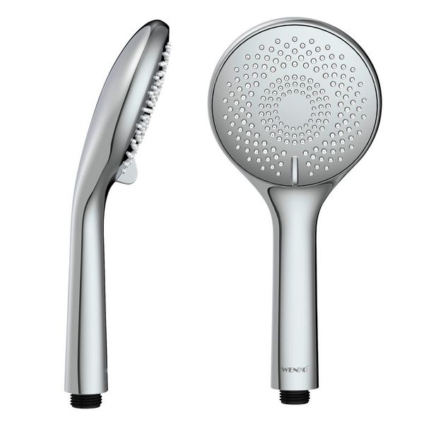 Produktbild: Duschkopf Watersaving Chrom &Oslash; 11 cm, Universal-Handbrause mit Wasserspar-System