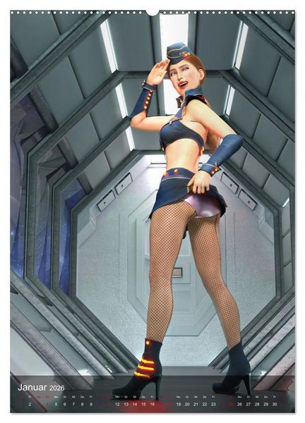 Produktbild: Science Fiction Pin Ups (Wandkalender 2026 DIN A2 hoch), CALVENDO Monatskalender
