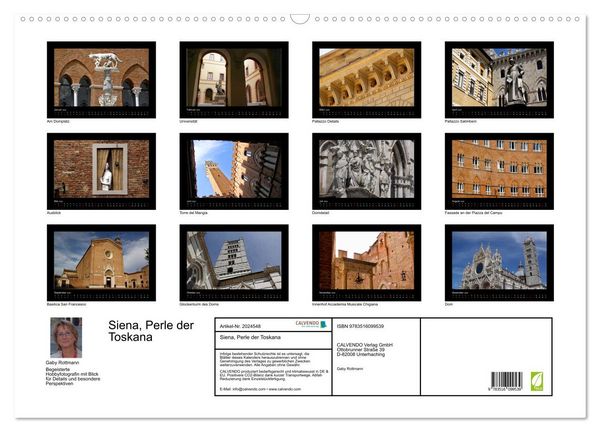 Produktbild: Siena, Perle der Toskana (Wandkalender 2026 DIN A2 quer), CALVENDO Monatskalender