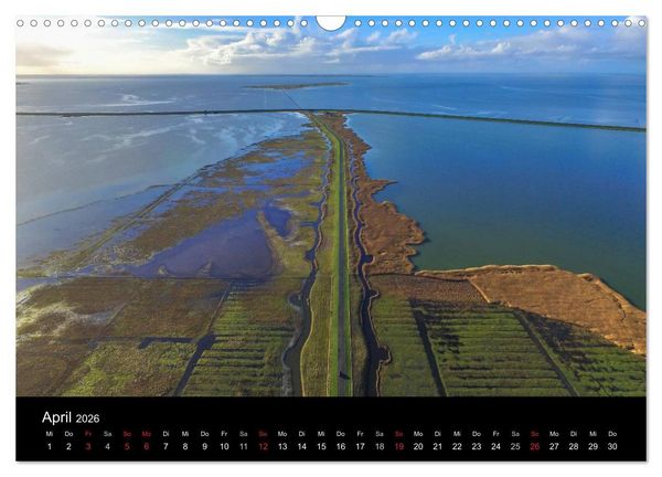 Produktbild: Luftaufnahmen - Faszinierendes Nordfriesland (Wandkalender 2026 DIN A3 quer), CALVENDO Monatskalender