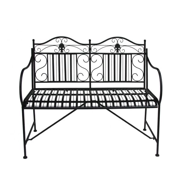 Produktbild: HTI-Living Gartenbank Schwarz Metallbank Celia Gartenbank Schwarz Metallbank Celia