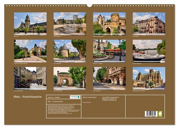 Produktbild: Metz - Ansichtssache (Wandkalender 2026 DIN A2 quer), CALVENDO Monatskalender