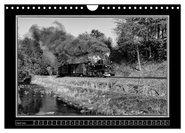 Produktbild: Unter Dampf - Mit der Pre&szlig;nitztalbahn durchs Erzgebirge (Wandkalender 2026 DIN A4 quer), CALVENDO Monatskalender