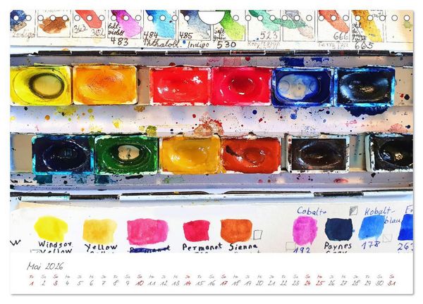 Produktbild: Atelierimpressionen - Des K&uuml;nstlers Handwerkzeug im Portrait (Wandkalender 2026 DIN A4 quer), CALVENDO Monatskalender