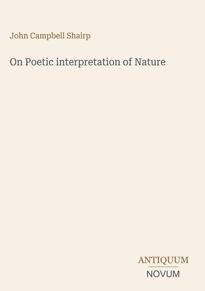Produktbild: On Poetic interpretation of Nature