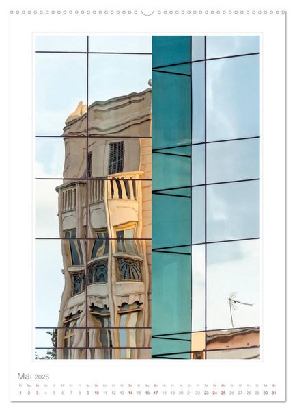 Produktbild: Spiegelungen in der Architektur (hochwertiger Premium Wandkalender 2026 DIN A2 hoch), Kunstdruck in Hochglanz