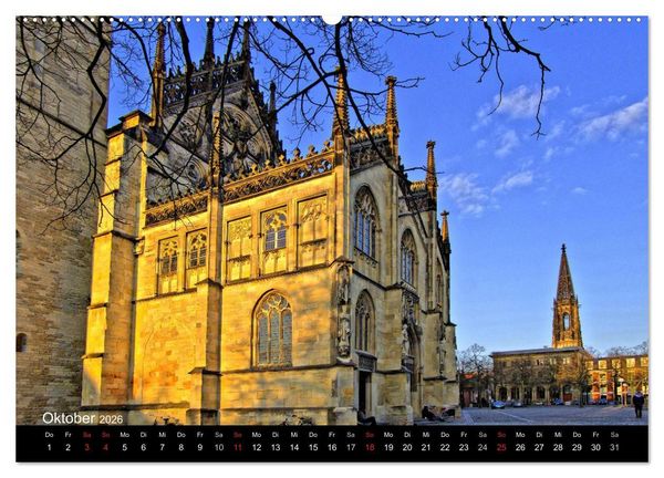 Produktbild: M&uuml;nster - Geschichten aus verschiedenen Jahrhunderten (hochwertiger Premium Wandkalender 2026 DIN A2 quer), Kunstdruck in Hochglanz