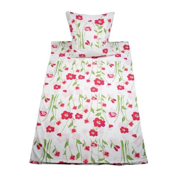 Produktbild: HTI-Living Bettwäsche 2-teiliges Set 135 x 200 Rote Wiesenblumen