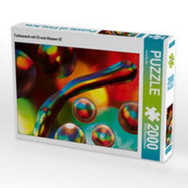 CALVENDO Puzzle Farbrausch mit Öl und Wasser 07 | 2000 Teile Lege-Größe 90x67cm Foto-Puzzle für glückliche Stunden