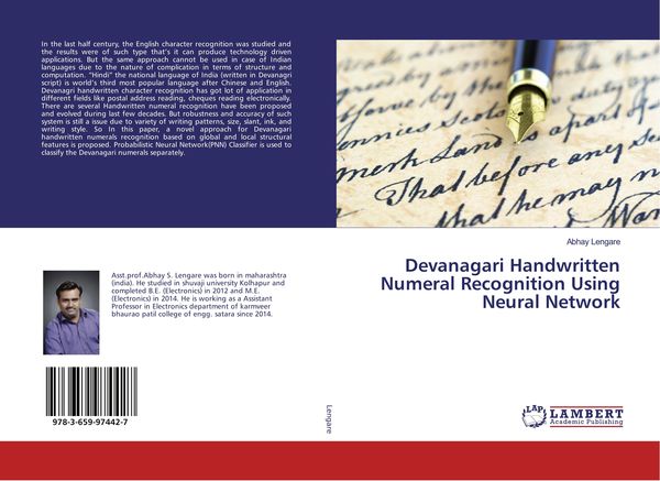 Produktbild: Devanagari Handwritten Numeral Recognition Using Neural Network