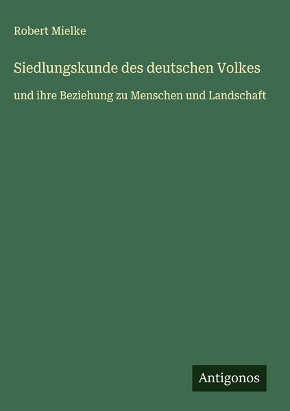 Produktbild: Siedlungskunde des deutschen Volkes
