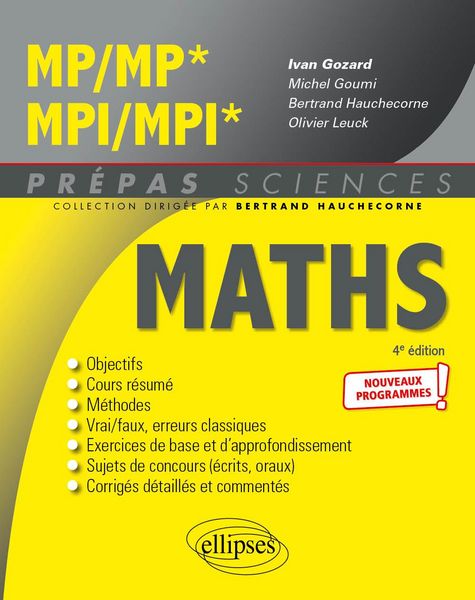 Produktbild: Math&eacute;matiques MP/MP* - MPI/MPI* - Programme 2022
