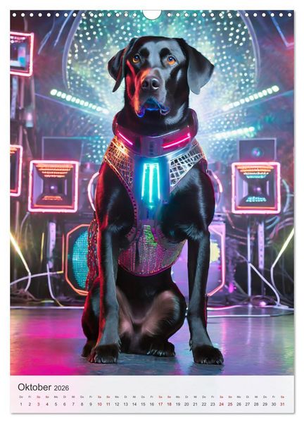 Produktbild: Rockstar Labbi (Wandkalender 2026 DIN A3 hoch), CALVENDO Monatskalender