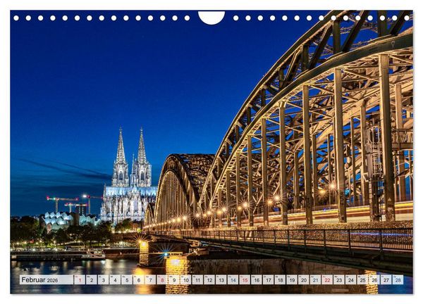 Produktbild: K&ouml;lsche Impressionen bei Tag und Nacht (Wandkalender 2026 DIN A4 quer), CALVENDO Monatskalender