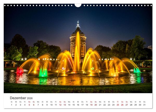 Produktbild: Der Mannheimer Wasserturm (Wandkalender 2026 DIN A3 quer), CALVENDO Monatskalender