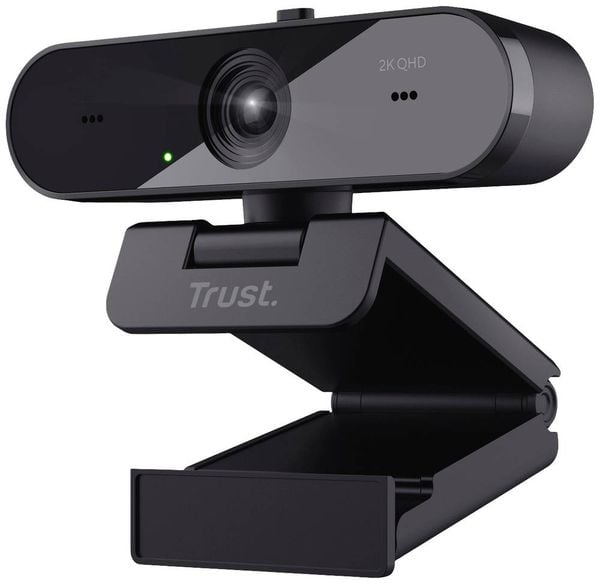 Produktbild: Trust TW-250 QHD Webcam 2560 x 1440 Pixel Standfu&szlig;, Klemm-Halterung