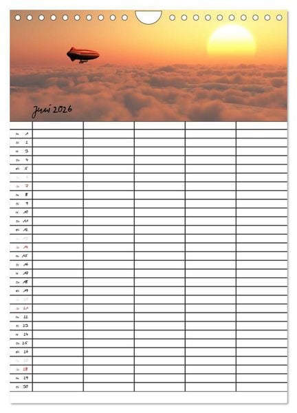 Produktbild: Familienplaner mit sch&ouml;nen Landschaftsbildern (Wandkalender 2026 DIN A4 hoch), CALVENDO Monatskalender
