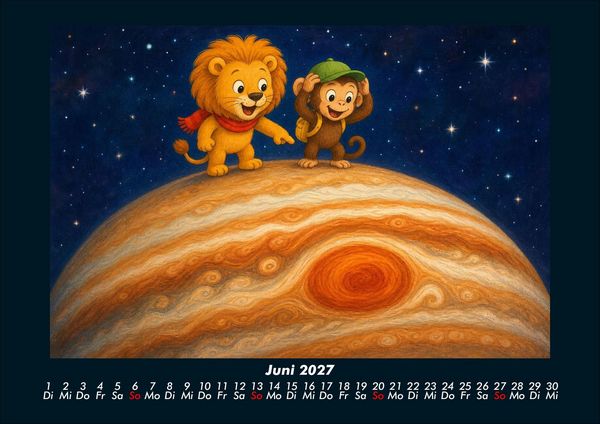 Produktbild: Buschi und Milo im Sonnensystem 2027 Fotokalender DIN A4