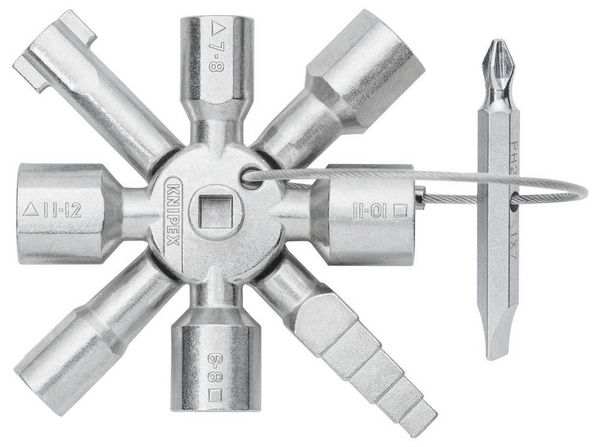 Produktbild: Knipex 00 11 01 KNIPEX 00 11 01 TwinKey&reg; Schaltschrankschl&uuml;ssel 92 mm Schaltschrankschl&uuml;ssel 1 St.