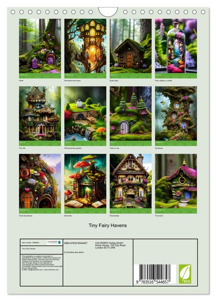 Produktbild: Tiny Fairy Havens (Wall Calendar 2026 DIN A4 portrait), CALVENDO 12 Month Wall Calendar