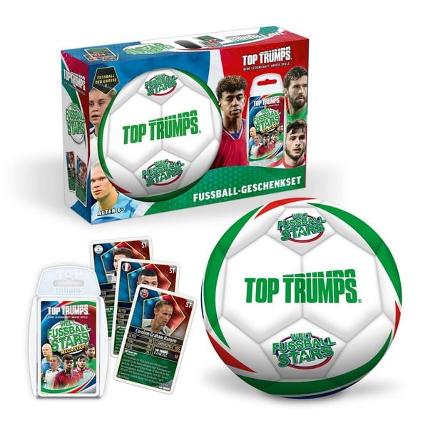 Produktbild: Top Trumps Geschenkset Weltfussball Stars (inkl. Fu&szlig;ball)