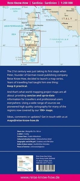Produktbild: Reise Know-How Landkarte Sardinien / Sardinia (1:200.000)