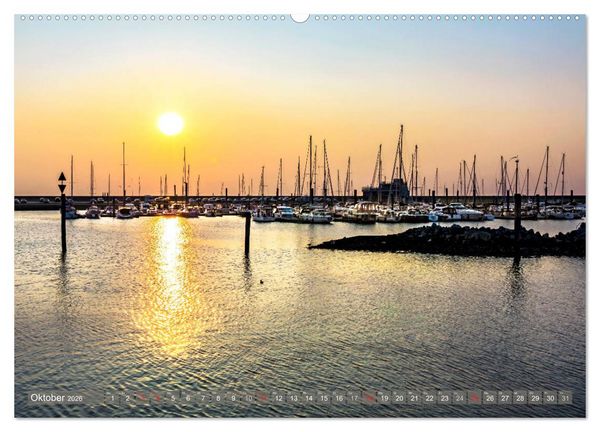 Produktbild: Norddeich Spaziergang vom Hafen bis zum Strand (Wandkalender 2026 DIN A2 quer), CALVENDO Monatskalender